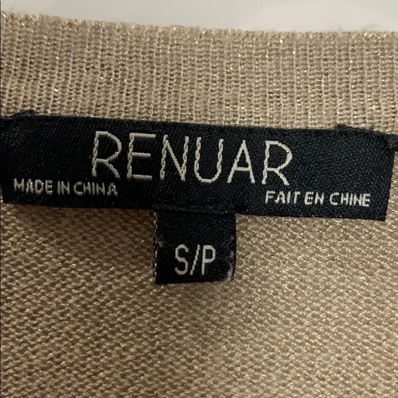 RENUAR gold 3/4 sleeve cardigan - Picture 2 of 6